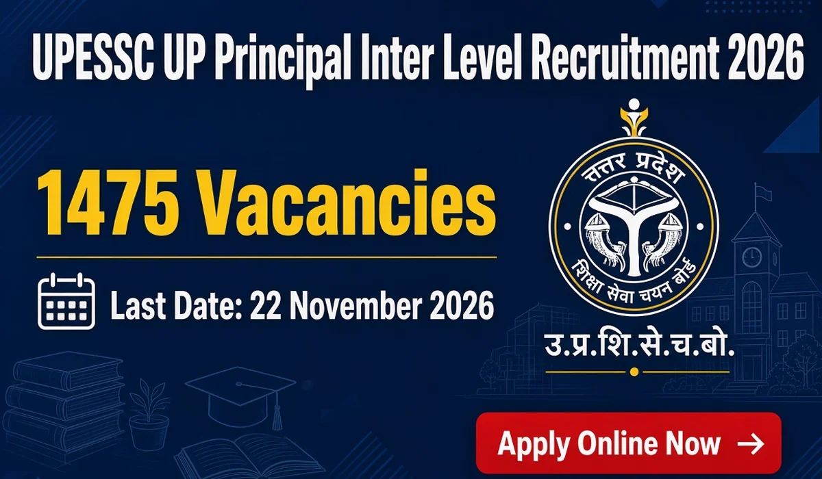 UPESSC UP Principal Inter Level Recruitment 2026 - Apply Online